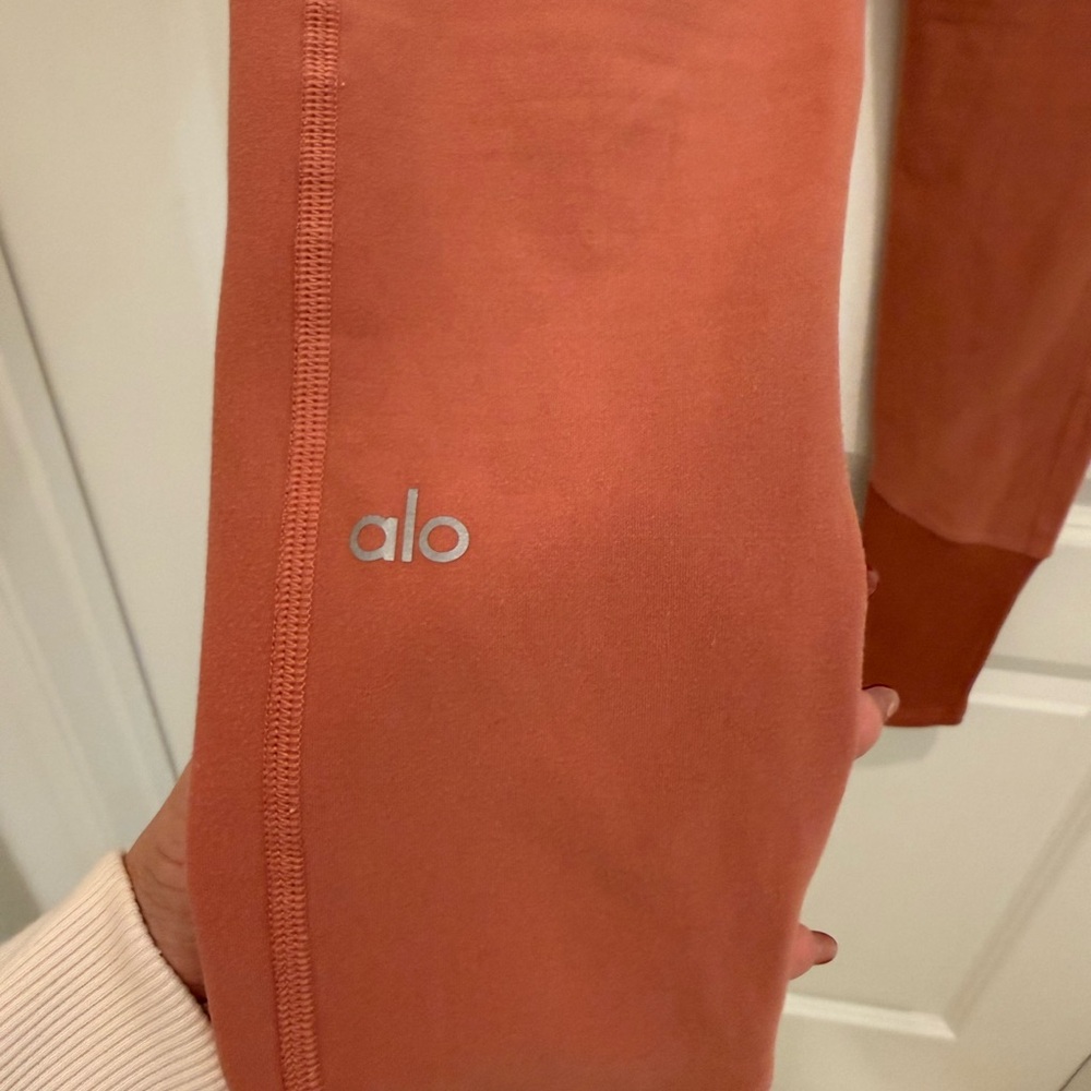 High-Waist Alosoft Lounge Legging in Terracotta - Picture 8 of 11